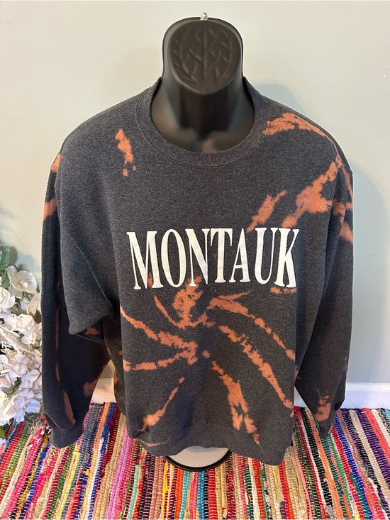 Vintage Other - y2k Montauk Tie Dye Crewneck Sweatshirt Gray 2000s New York Hamptons Vintage XL